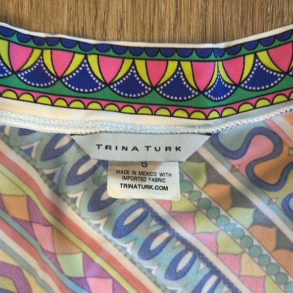 Trina Turk Peruvian, striped kimono swimsuit, cover-up dress size S - Picture 5 of 8